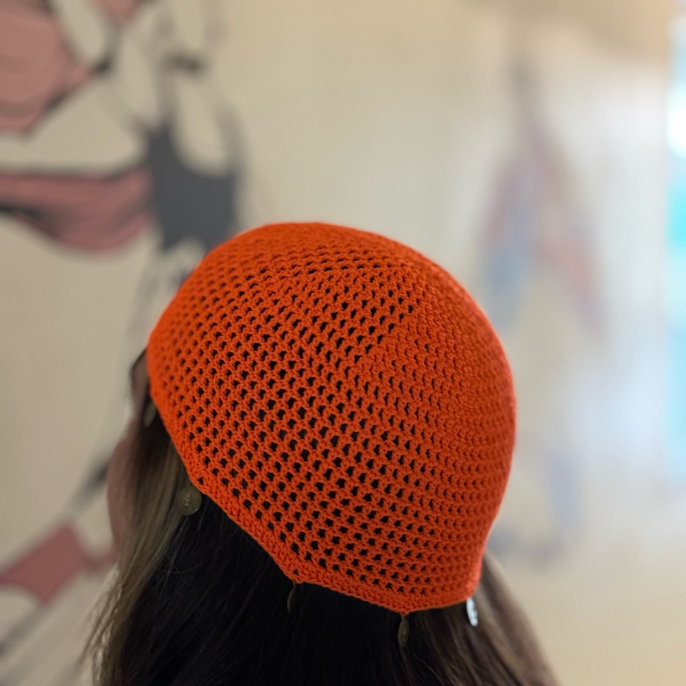 Orange Crochet Hair Accessory